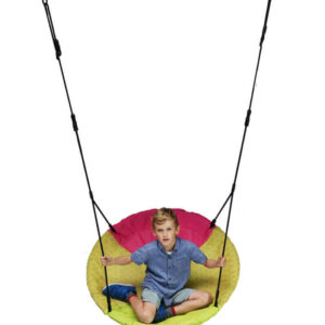 mintás fészekhinta gyerekkel