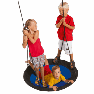 kék swibee fészekhinta gyerekekkel játszótérland